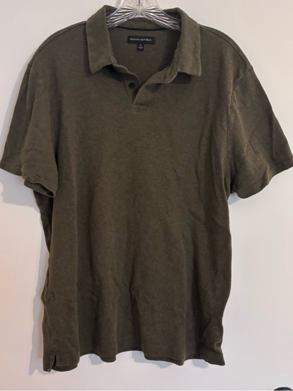 Banana Republic Men's Olive Green Polo Shirt
